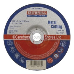 Faithfull Cutting Disc Metal DC 180mm x 3.2mm x 22mm